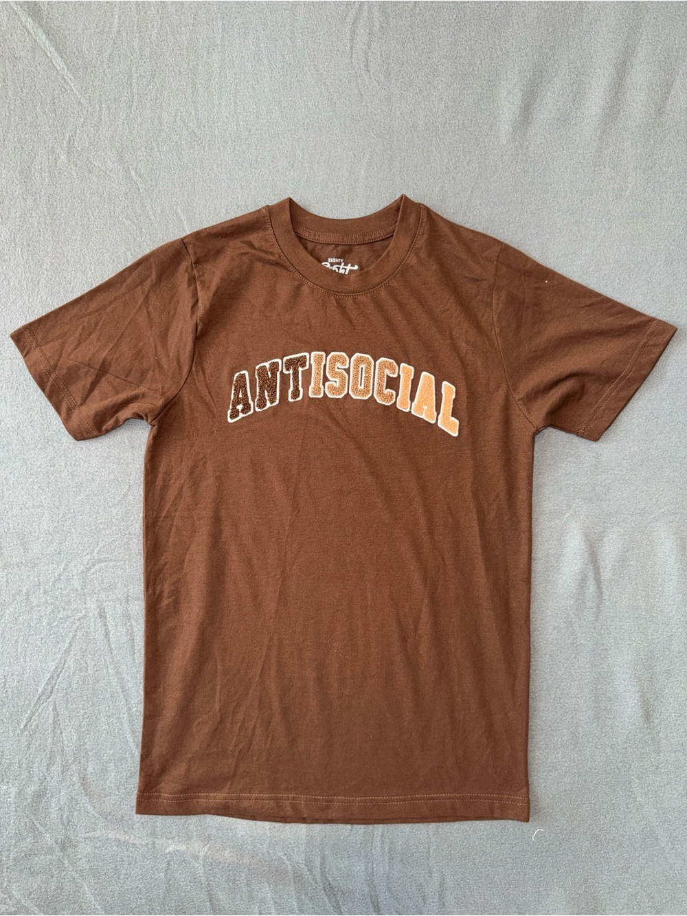 Eighty Eight Antisocial Brown Graphic Tee Shirt Size Small